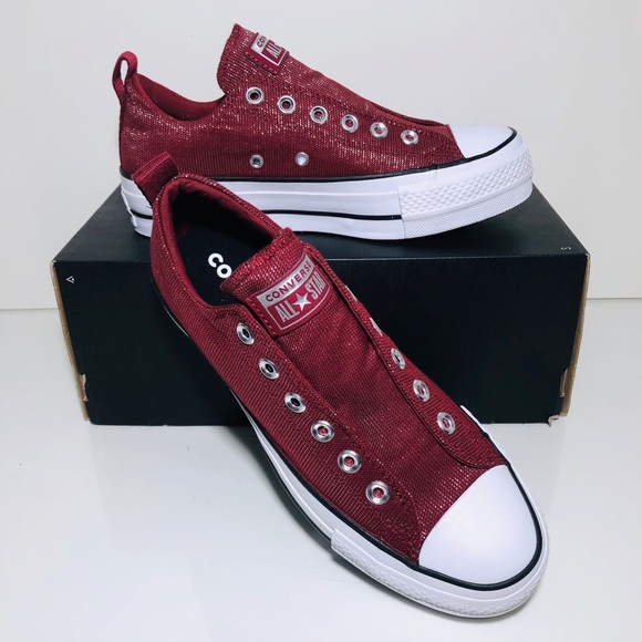 Converse Final Frontier Brick Red Platform Slip - Picture 2 of 8